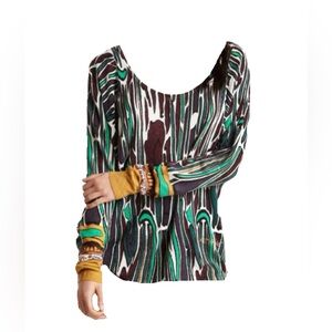 Almeriane GUC Abstract Print Dolman Sweater in lollipop Lightweight Medium